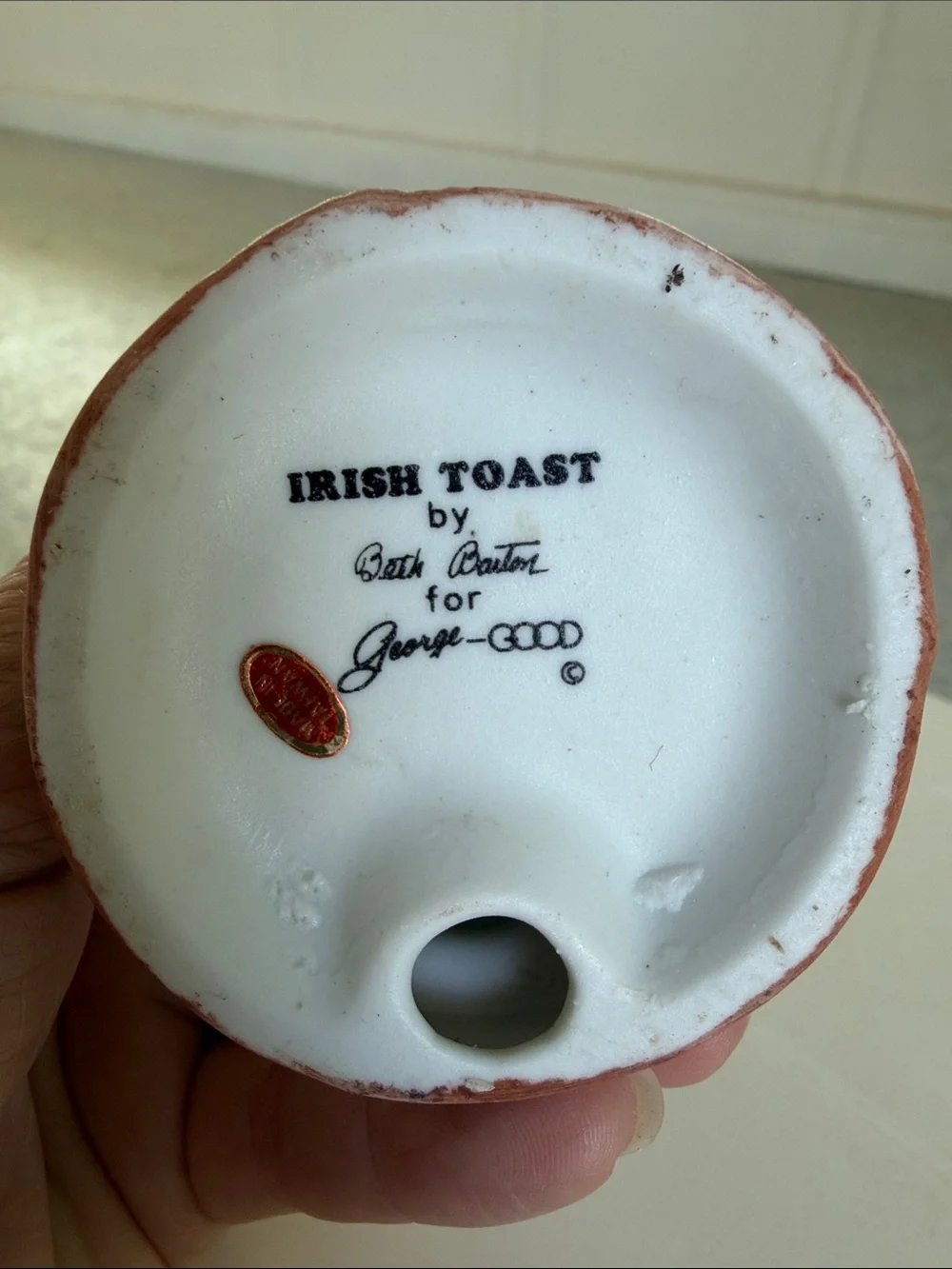 Vintage “Irish Toast” by Beth Butler for George Good Leprechaun Figurine